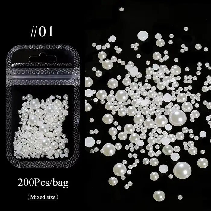 Breloques 3D pour Nail Art, Punk AB, Décoration de Perles pour Ongles, Design Gothique, Dos pio, Ron