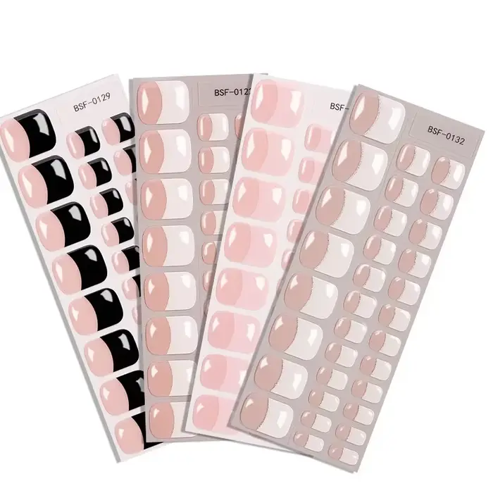 34tips Autocollants pour ongles de pieds en gel
