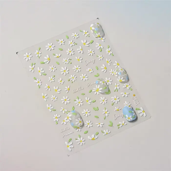 Autocollants pour ongles en relief doux 5D