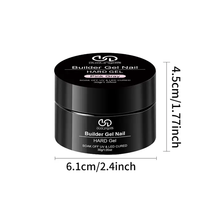 Gel Constructeur Jelly Blanc Nude Rose Haute Dureté pour Extension d'Ongles