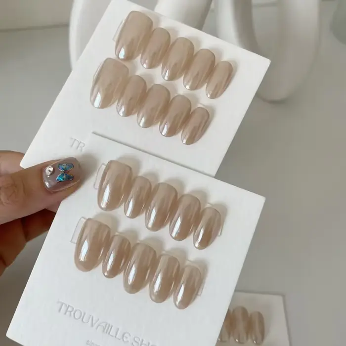 10 pièces de luxe à la main presse sur les ongles Haley Design acrylique faux