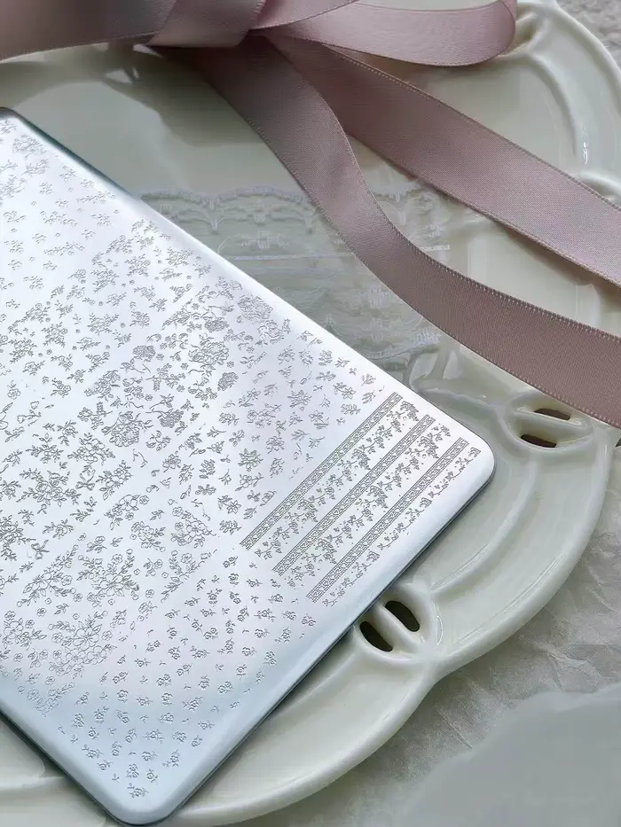 Plaque de transfert en acier inoxydable pour nail art
