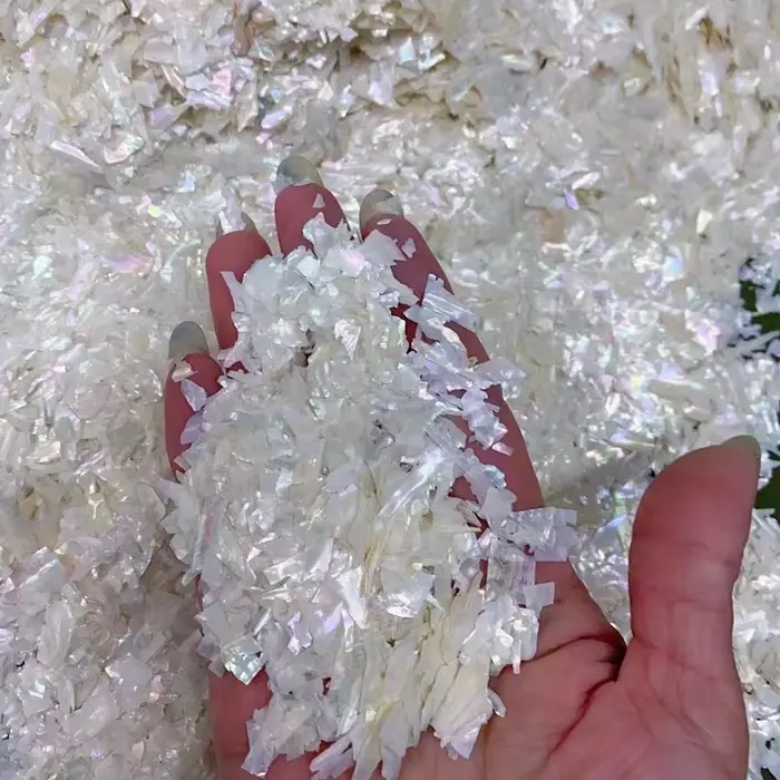 Ornements holographiques irréguliers pour les ongles, décalcomanies 3D, conception de coquille d'orm