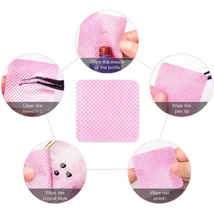 Tampons de coton non pelucheux lingettes dissolvant de vernis à ongles outil de nettoyage