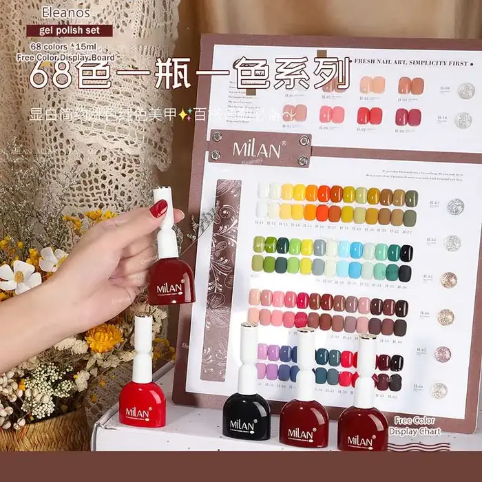 Eleanos 68 couleurs Gel vernis ensemble 15ML UV Gel émail Salon de manucure tremper paillettes