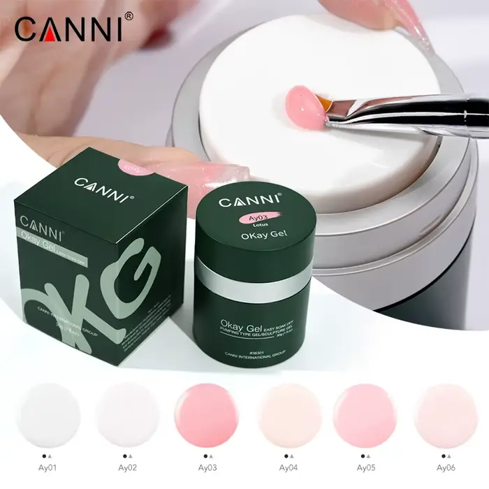 CANNI 30g gelée Rose Extension Gel constructeur rapide Gel à ongles tremper UV LED Construction pompe à Air Sculpture