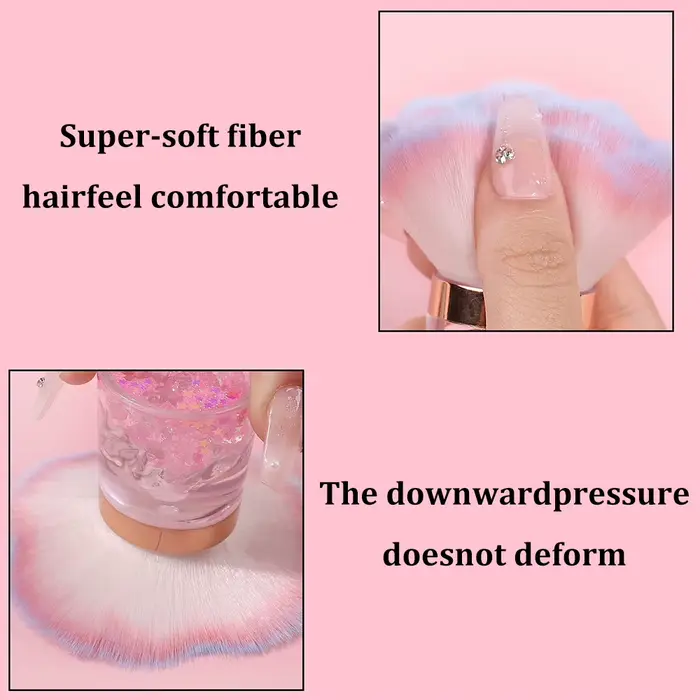 Brosse à tête de champignon et de Rose pour Nail Art