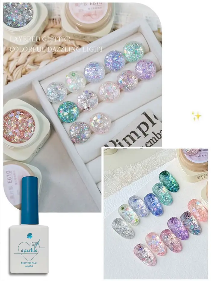 1-12 pièces Neptune étoile paillettes Gel vernis à ongles 2025 mode populaire Super Flash haute densité diamant