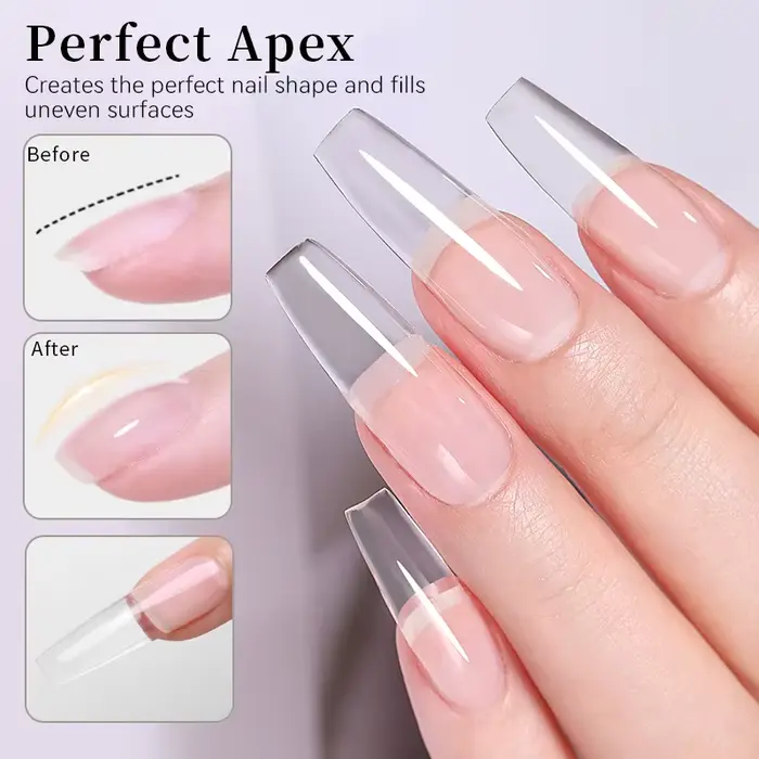 UR SUGAR 6 EN 1 Gel d'Extension pour Ongles 15ML Transparent Gel Constructeur Rapide Semi-Permanent Auto-nivelant Gel UV de Construction Soak Off