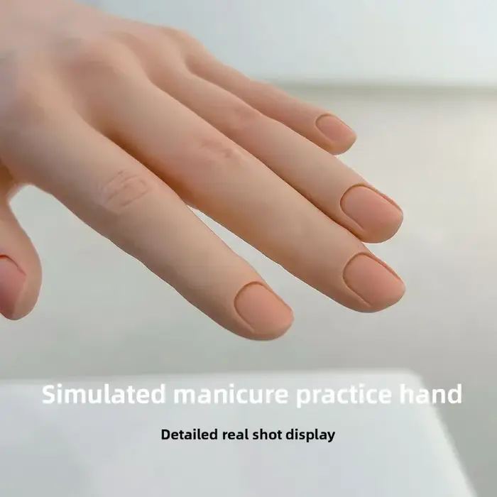 Fausse main pliable en Silicone pour pratique des ongles, modèle pour Gel acrylique, formation en Nail Art, Salon pour débutants, usage domestique