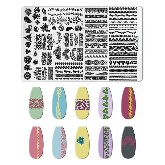 Plaques d'estampage pour ongles