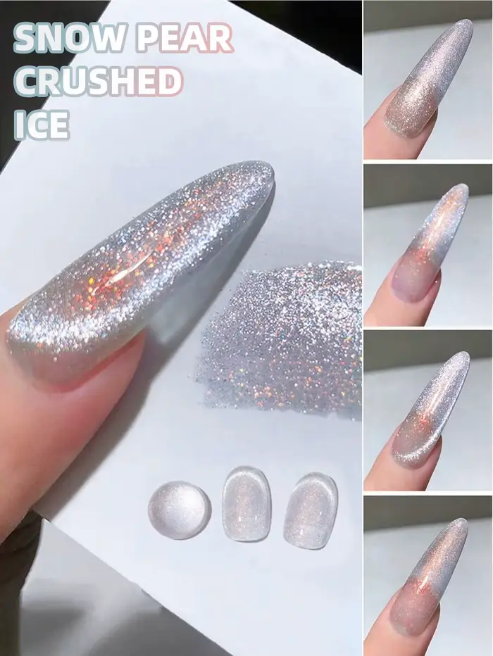 Vernis à ongles gel neige poire glace pilée