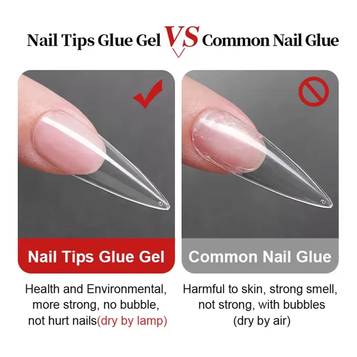 Gel de colle à ongles pour faux ongles français