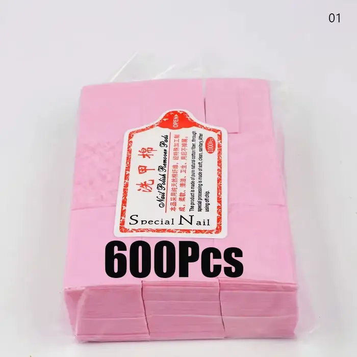 Lingettes professionnelles pour ongles, tampons 100% coton, non pelucheux, dissolvant de vernis Gel,