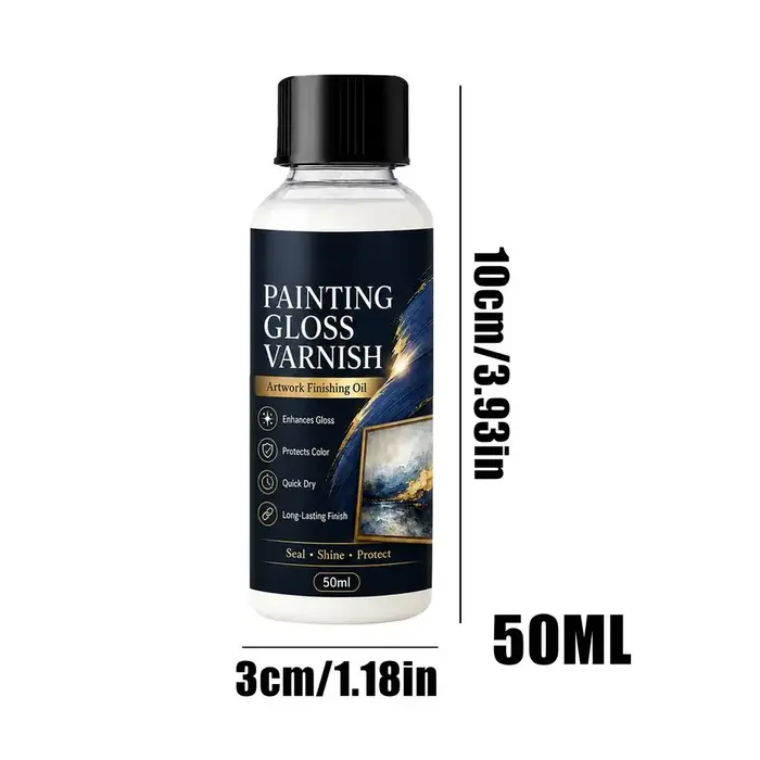 Vernis acrylique brillant 50 ml, séchage rapide, couche de finition transparente comme du cristal, s