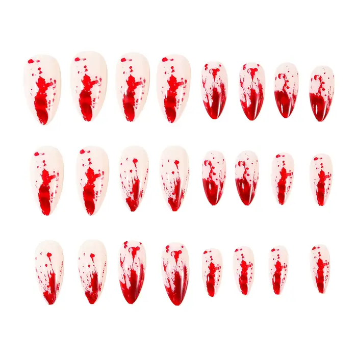 Faux ongles en forme d'amande pour Halloween