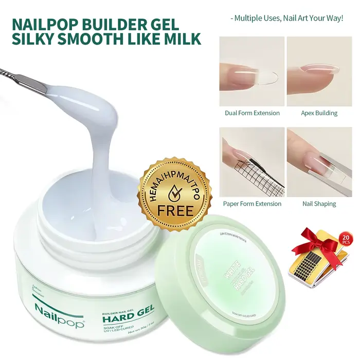 Nailpop 30g constructeur Gel Extension laiteuse UV LED ongles acryliques durcis longue durée Gel de construction rapide bricolage à la maison Salon manucure
