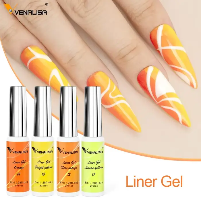 Venalisa 8ml Gel de revêtement Super brosse rapide français conception d'ongle dessin Gel