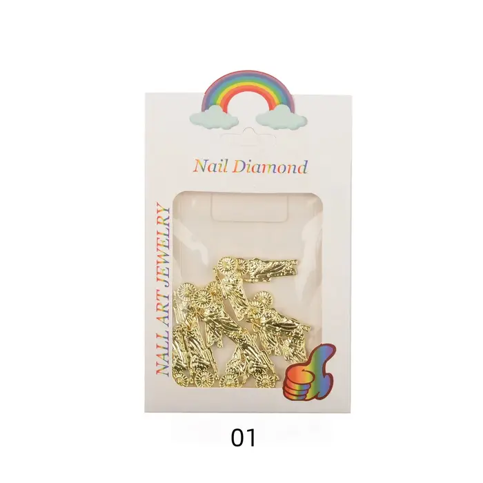 12 pièces ongles alliage exquis jésus prêtre vierge marie soulagement strass décoration d'ongle thèm