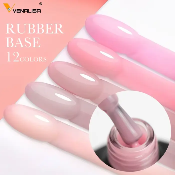 VENALISA Base en caoutchouc manteau couleur bébé Boomer couverture nue français ongles Camouflage tremper UV LED gelée translucide Semi Permanent