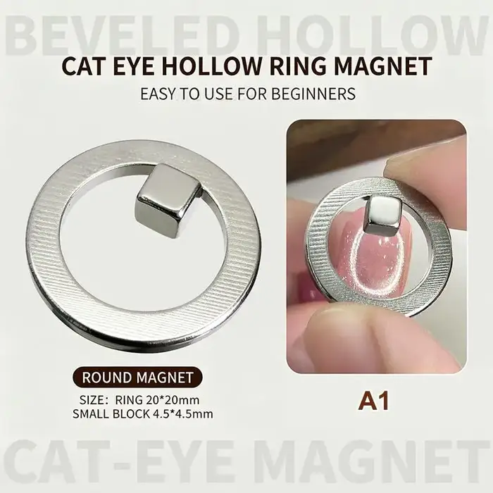 Anneau magnétique œil de chat creux pour vernis à ongles en gel