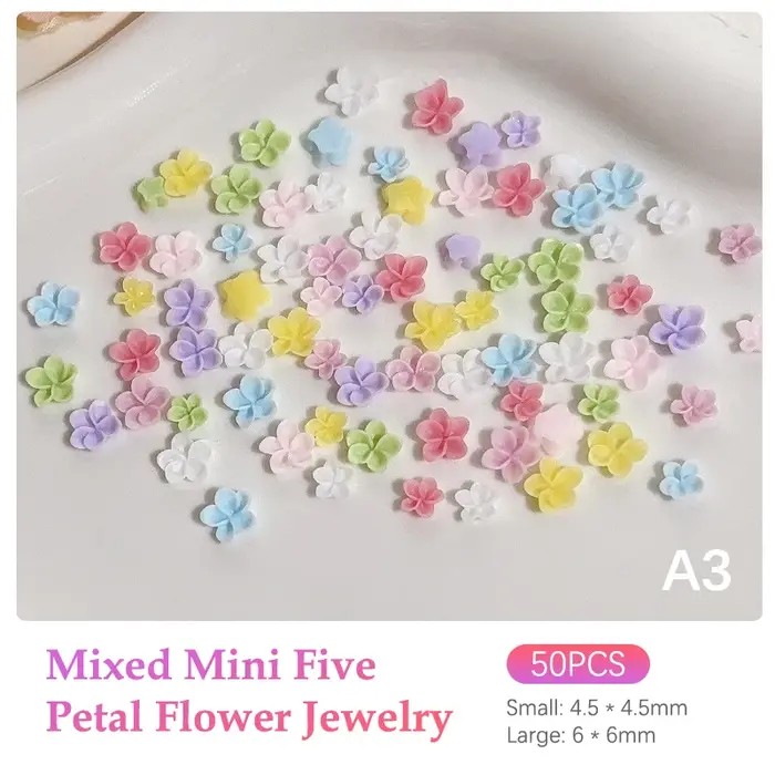 Mélange coloré de fleurs à cinq pétales