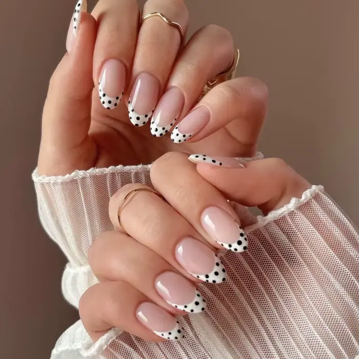 Faux ongles français rouge vin