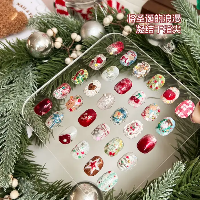 NAIL & YOLLY 24 couleurs noël solide Gel paillettes UV Gel vernis Palette japonais ongles crème Art Semi Permanent tremper Gel