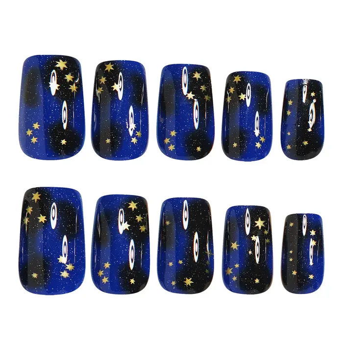 Faux ongles mi-longs pour femmes et filles