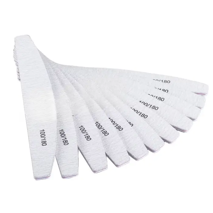 10 pièces/lot 80/100/150/180/240 grain Limas tondeuse Lime Nail Art Ongle outil de manucure lime à o