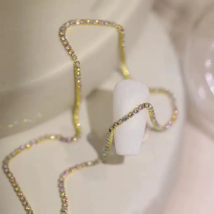 Chaîne de diamant colorée pour Nail Art