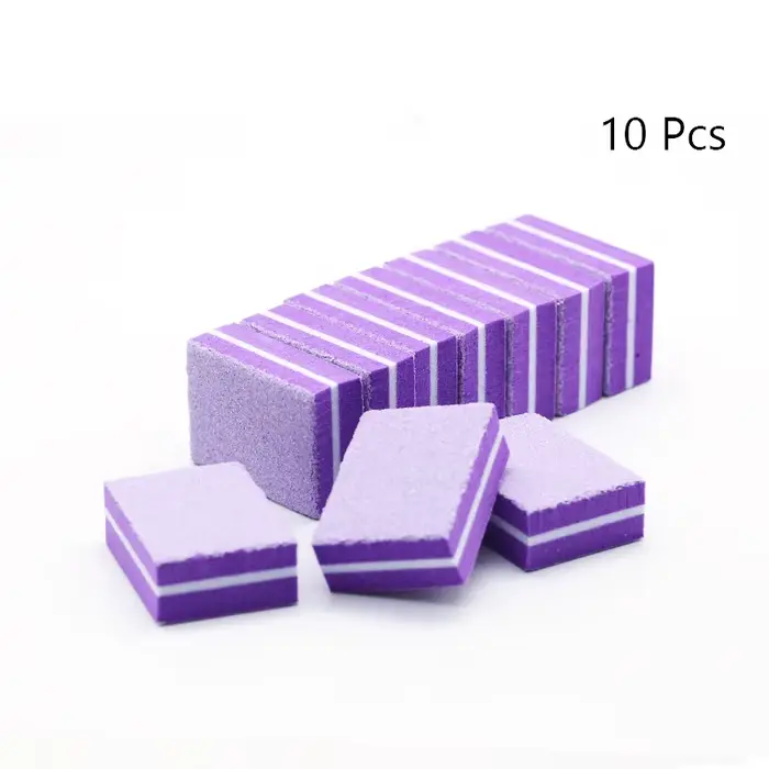 100Pc professionnel Mini tampon d'art des ongles 100/180 papier de verre manucure soin fichier ponça