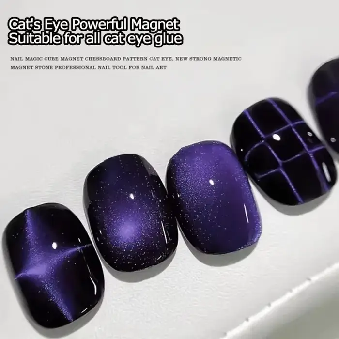 Cube magnétique œil de chat pour ongles, bâton carré magnétique puissant 9D/5D, bande de ligne de ve