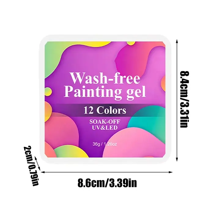 Pat Nail Gel Solidd Painted Blush Stick 12 Couleurs Dégradées Multi-usages Longue Durée Palette de Peinture Pat Gel