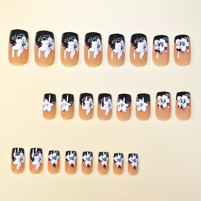 Faux ongles courts et moyens pour femmes et filles