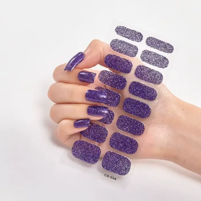 Bandes Autocollantes Solides pour Ongles en Gel, Scintillantes, Simples, pour Manucure, DIY