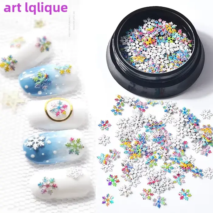 Paillettes 3D flocon de neige pour Nail Art