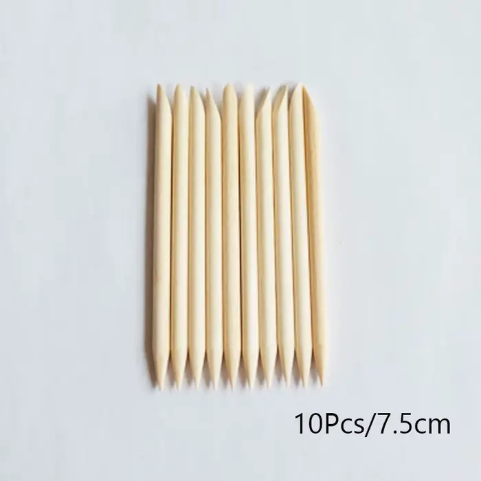 Lurayee – poussoir à cuticules pour ongles, bâtons en bois Orange, dissolvant de manucure, Design en