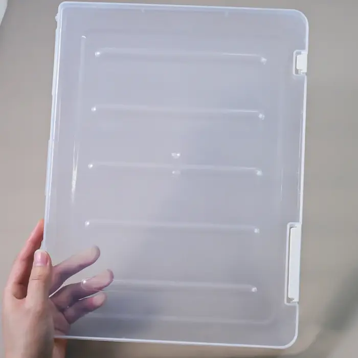 Boîte de rangement transparente pour nail art, boîte de rangement portable pour ongles, avec séparateur, utilisée pour l'affichage des créations de nail art et pour les salons de manucure