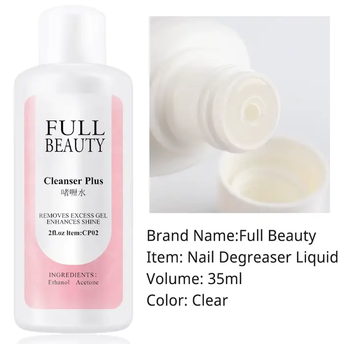 35ml Nail Liquide Glissement Solution pour Poly Ongle Extension Gel Rapide UV Constructeur Gel Acrylique Dégraissant Nettoyant
