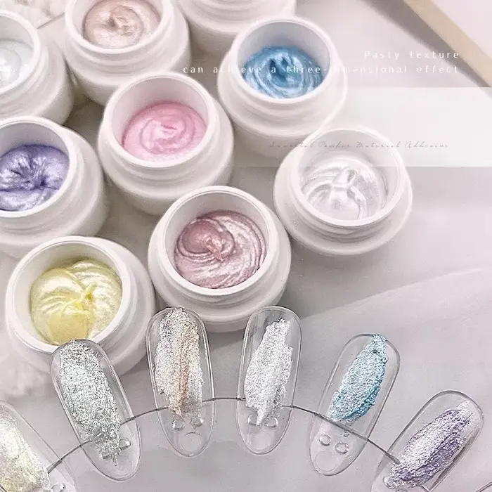 Poudre crème Aurora Fairy pour nail art
