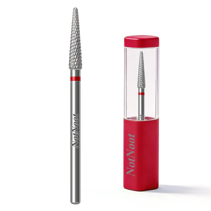 Fraise de sécurité pour ongles en carbure de tungstène argenté 3/32 po pour le nettoyage des cuticules et le retrait du gel