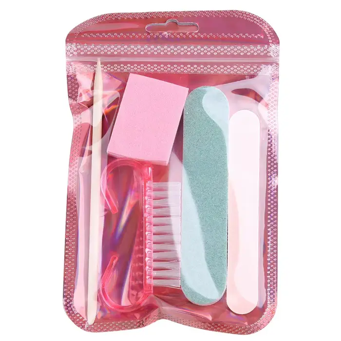 Kit de préparation des ongles à pression, avec tampon de lime à ongles, outil de polissage, bâton de