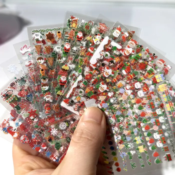 Autocollants 3D en Forme de Flocons de Neige Blancs pour Nail Art