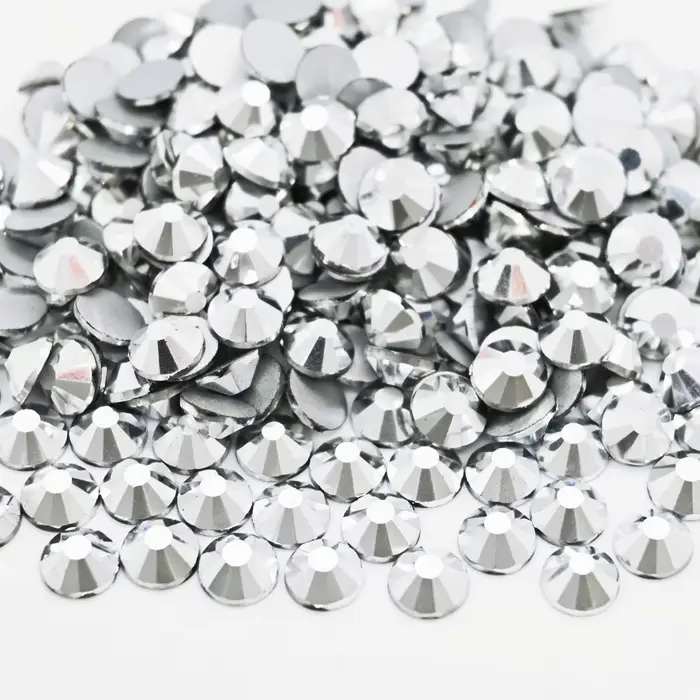 Mine couleur SS6-SS30 verre Super pailleté Flatback cristal argent dos Non correcteurs strass pour m