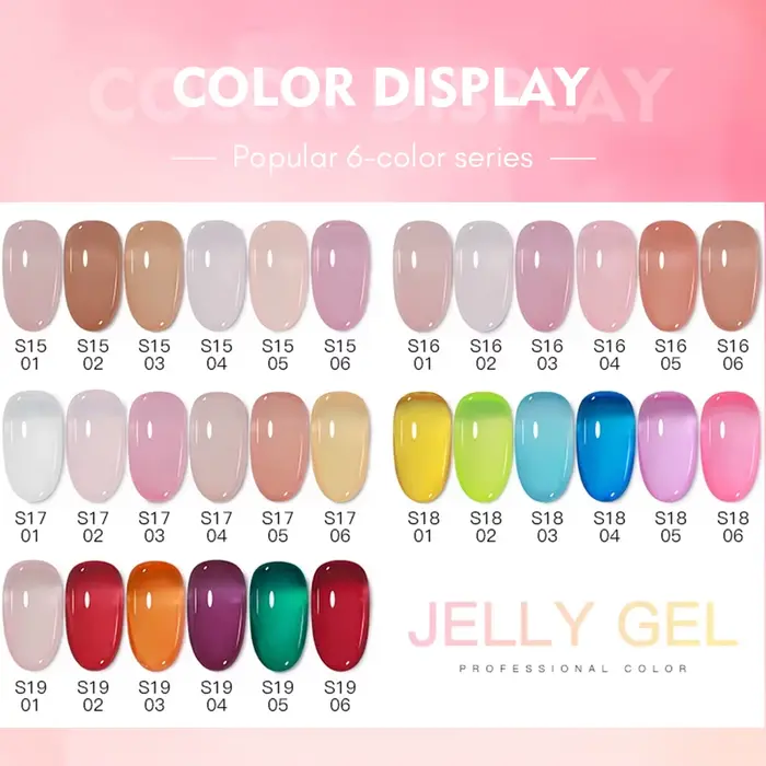 6 pièces/ensemble 15ML nu rose gelée vernis à ongles Gel ensemble été translucide