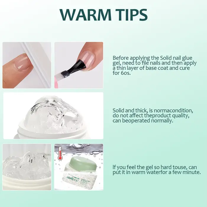 Nailpop – colle Gel solide pour ongles à pression