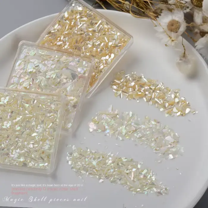 1 boîte coquille Nail Art déco