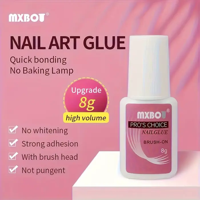 Gel à ongles super résistant 8g, offrant une adhérence robuste, une grande durabilité et une excelle