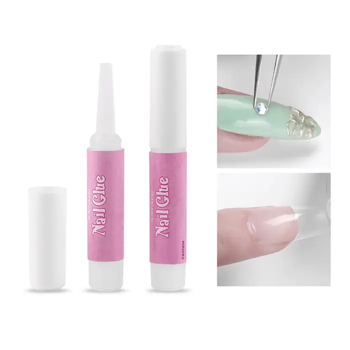 Colle acrylique pour faux ongles, 2g, séchage rapide, pâte Gel collant, décorations de bijoux, colle